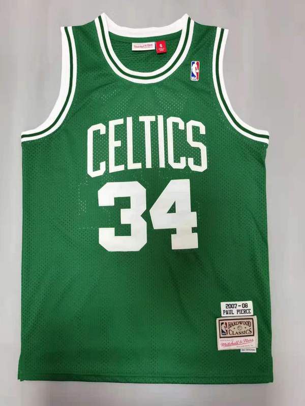 Men Boston Celtics #34 Pierce Green Throwback Best mesh 2021 NBA Jersey->boston celtics->NBA Jersey